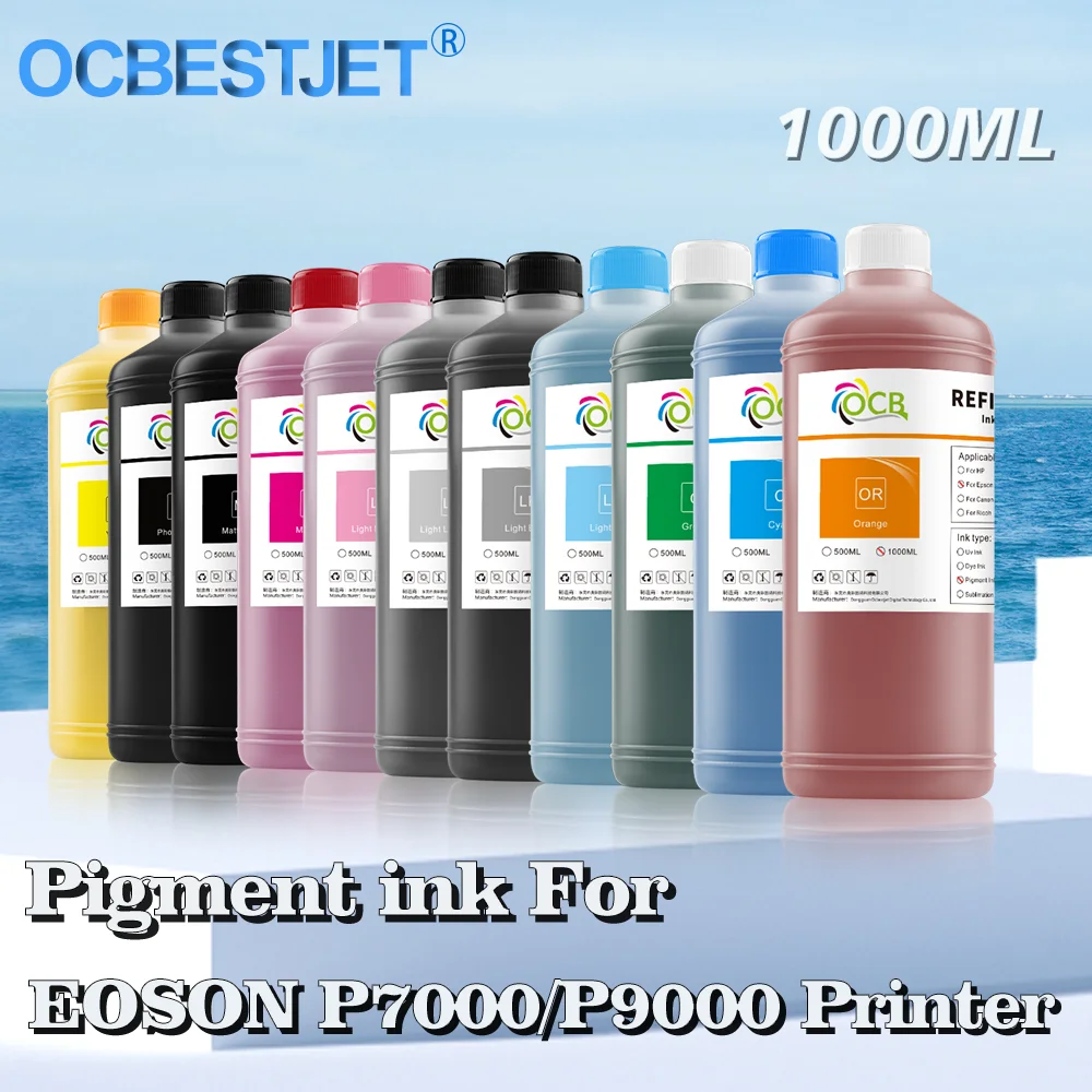 

1000ML Waterproof Pigment Ink For Epson P6000 P7000 P8000 P9000 P6080 P7080 P8080 P9080 Inkjet Printer (11 Color Available)