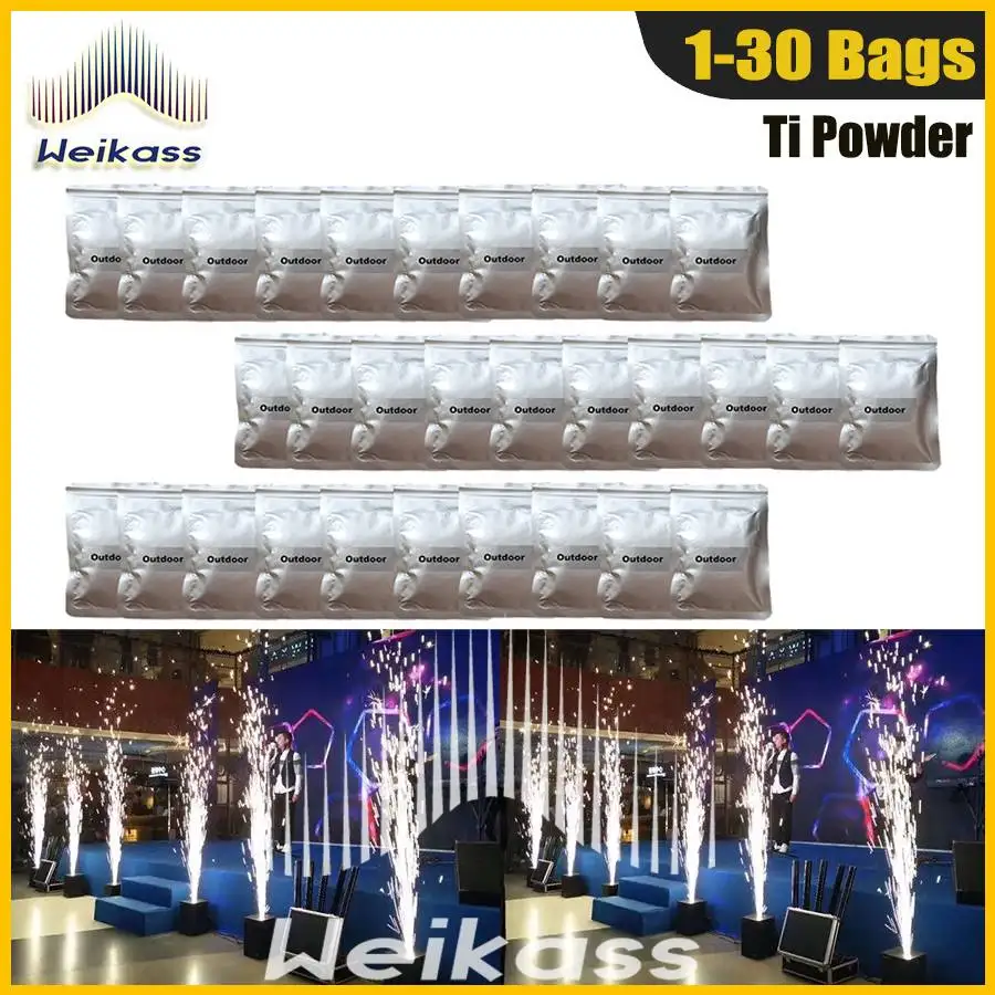 

1-30Bags Ti Powder for Cold Spark 200g For Wedding Party Machine Dust Certification For Stage Light Party Spark Machine Weikass