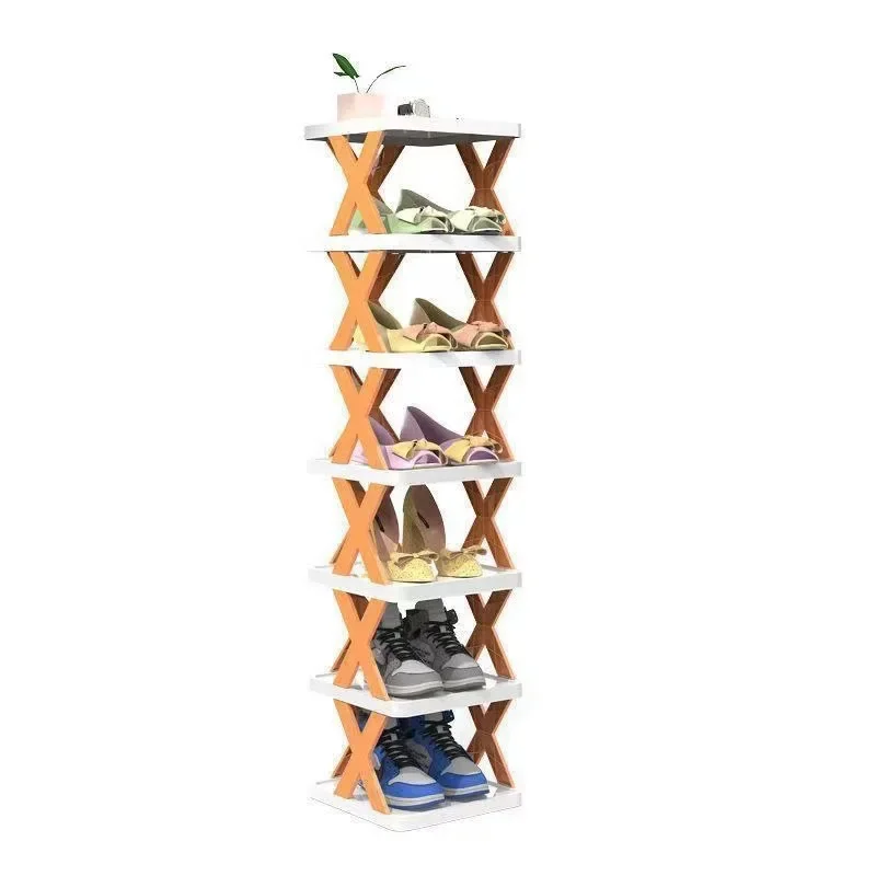New entry small narrow shoe rack household simple door shoe cabinet multi-layer shoe storage artifact space-saving dormitory 5