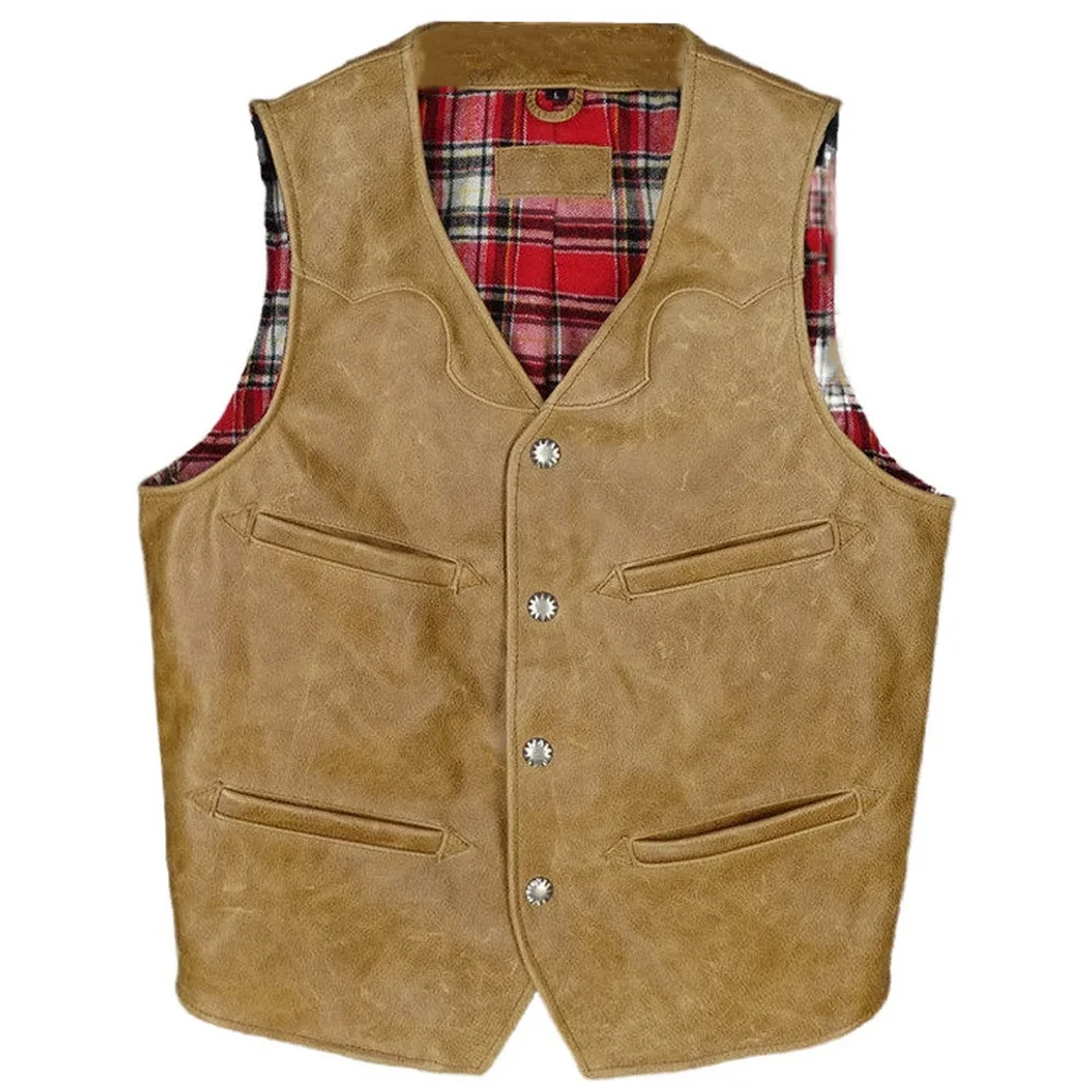 

Motorcycle Mans Vest Summer Coat Sleeveless Cowhide Waistcoat Vest Genuine Leather Weskit For Men European Fashion Streetwear