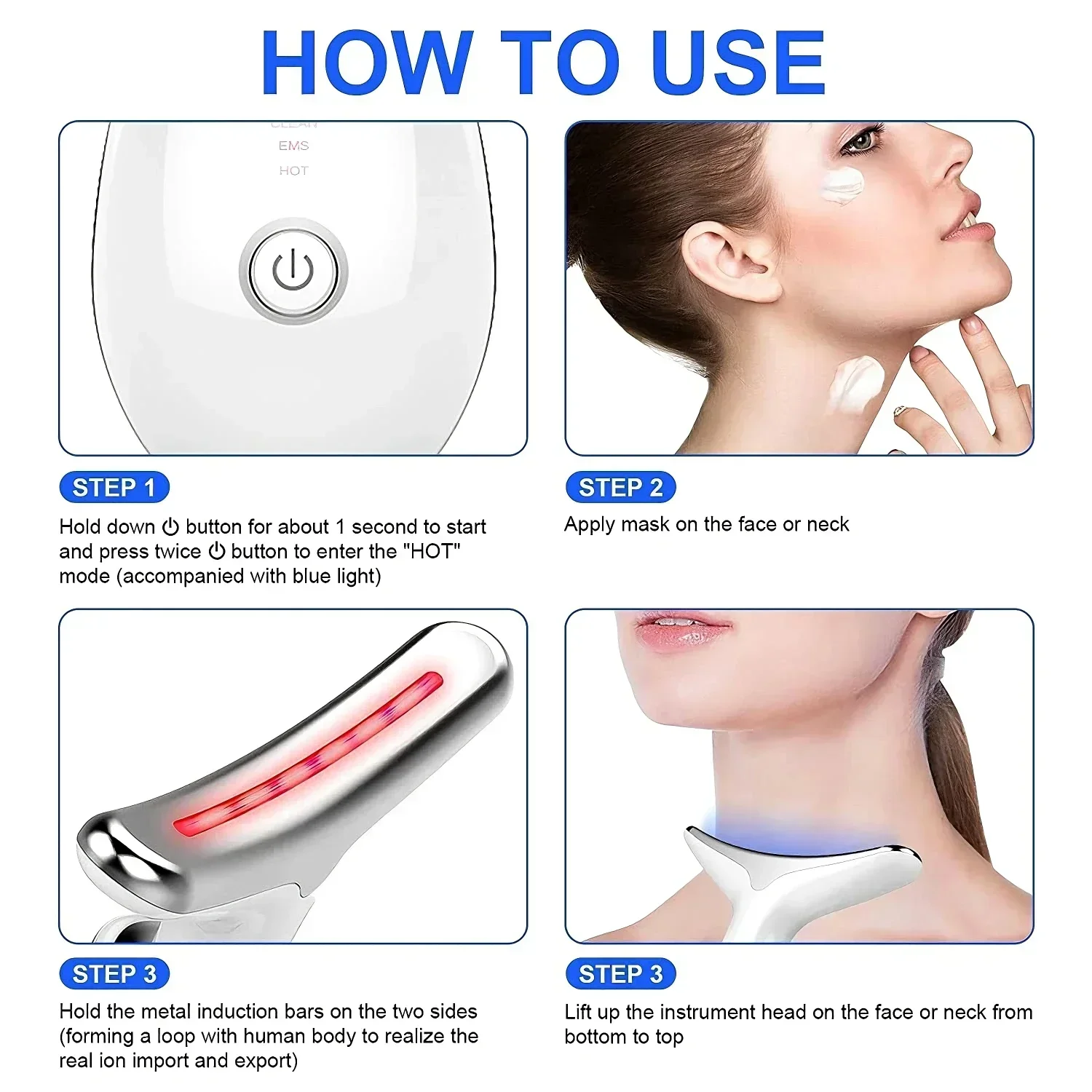 Neck Beauty Device Vibration Massage 7-Color