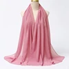 Foulard Hijab en mousseline de soie pour Femme, voile musulman ramadan ,hijab femme musulman,foulard musulmane pour femme, foulard mousseline en Jersey doux de haute qualité hijab islam voile femme musulman,70*180cm
