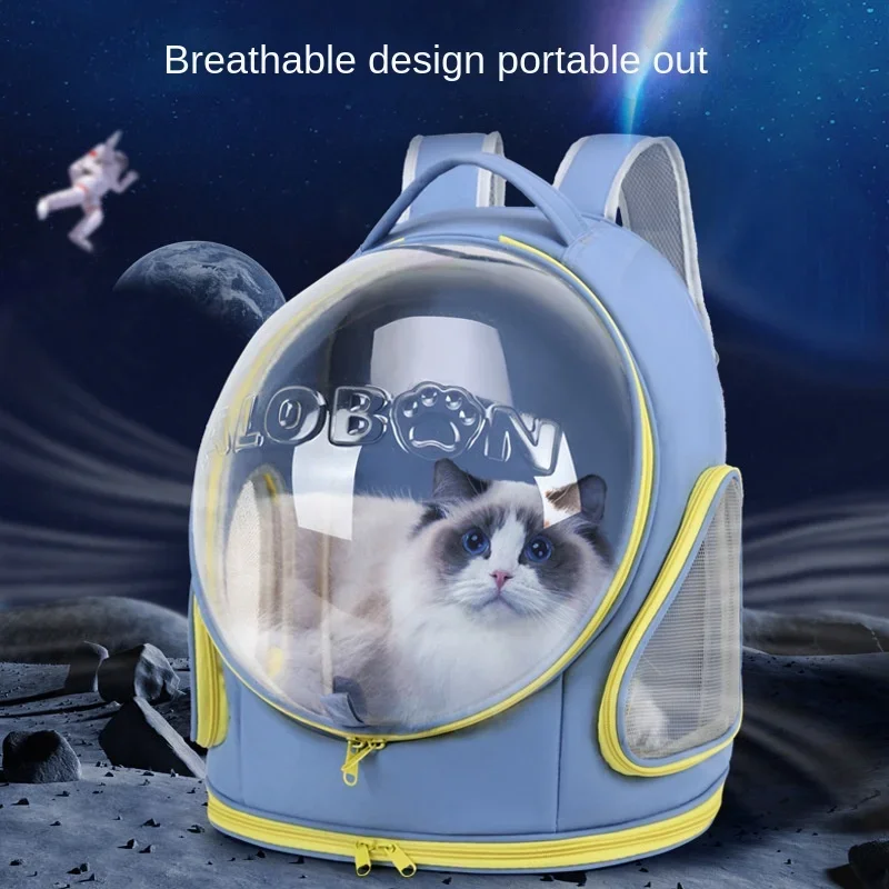 Cat Pet Carrier Backpack Cat Bag Breathable Backpack Portable Transparent Space Capsule Pet Bag Going Out