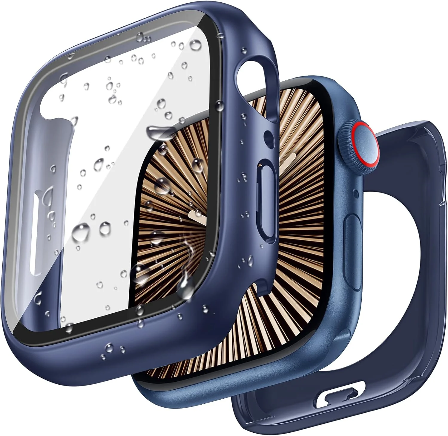 Ultimate 3-in-1 Waterproof Apple Watch Case with 360° Protection and Tempered Glass Cover
