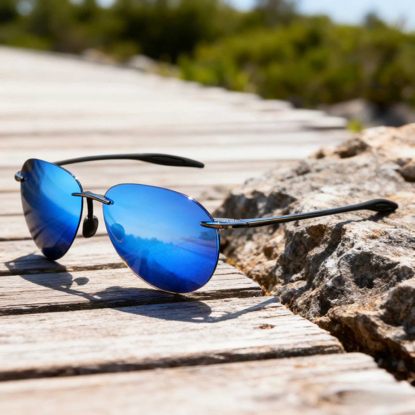 Ultraleichte 12 g TR90 rahmenlose polarisierte Piloten-Sonnenbrille – flexibel und bequeme Passform, Unisex zum Fahren, Angeln, Outdoor-Aktivitäten – Detail 1