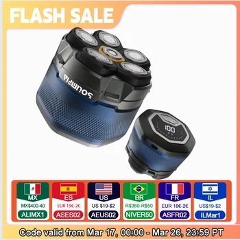 Solimpia Head Shavers for Bald Men - High-Speed 6D Magnetic Electric Razor for Fast Shaving, Hypoallergenic Shaving Razor 1