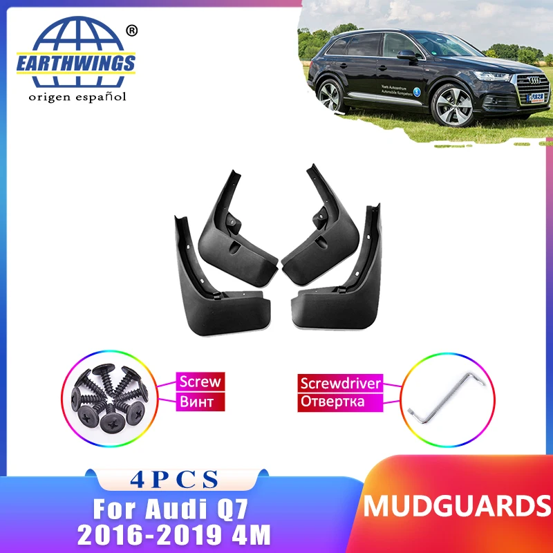 

Mudflap For Audi Q7 2016-2019 4M 2017 2018 New Mudguard Front Rear Fender Car Styling Accessorie Upgrade Version Four Piece Set