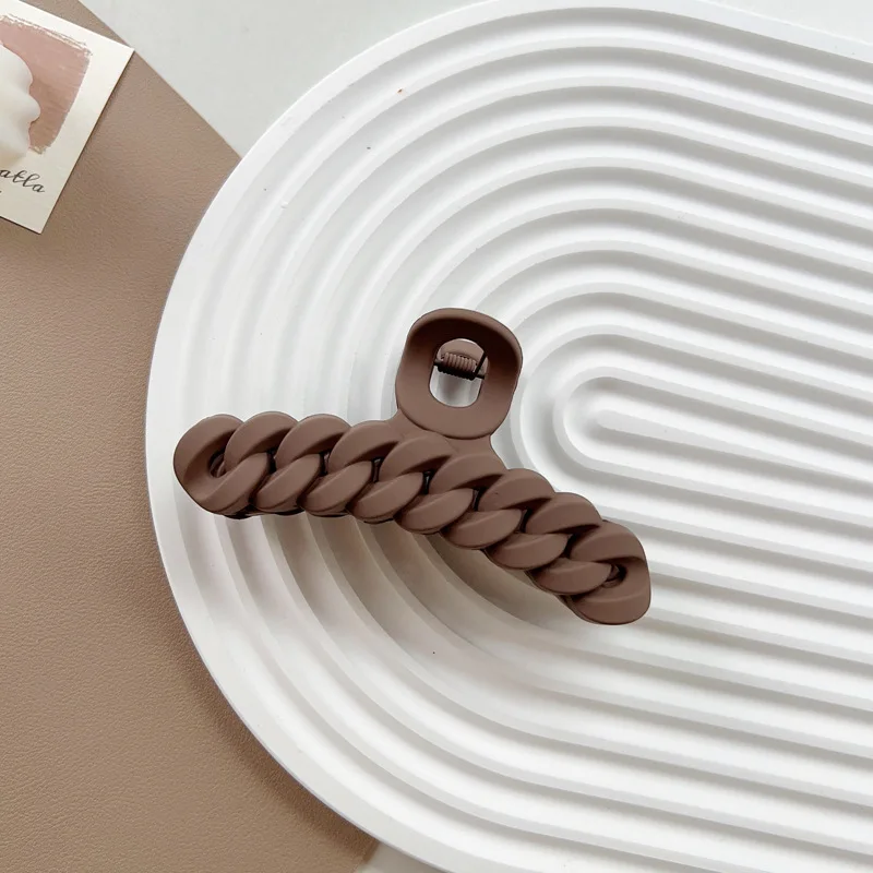 Fermagli per capelli di lusso per coda di cavallo grandi per donne Fermagli per artigli coreani Capelli spessi Colori solidi Fermagli per artigli di granchio Accessori per capelli per donne_voghion.com