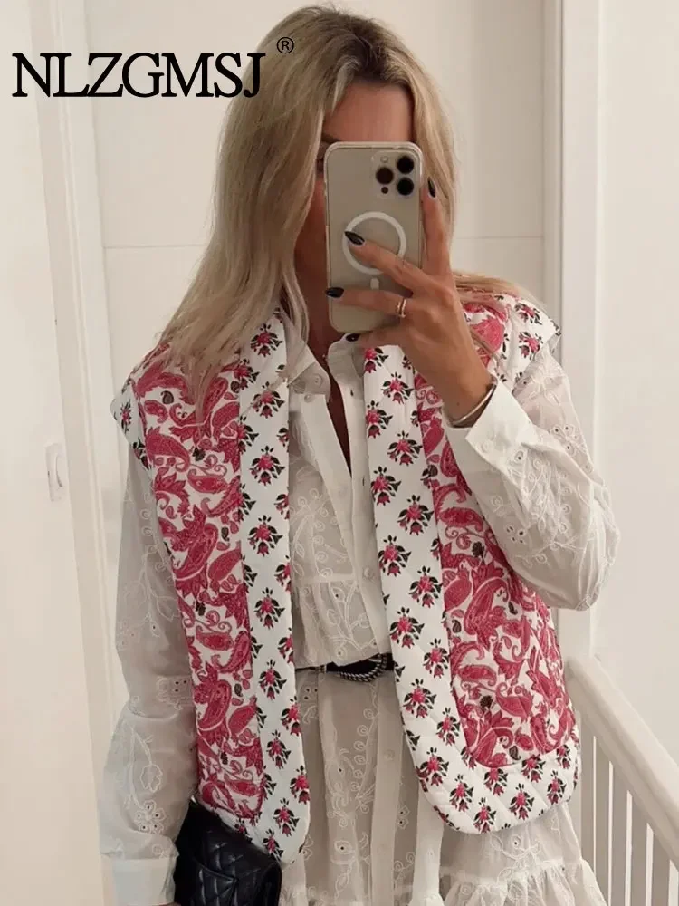 

Nlzgmsj TRAF 2024 Женские Элегантные повседневные топы без рукавов в винтажном стиле