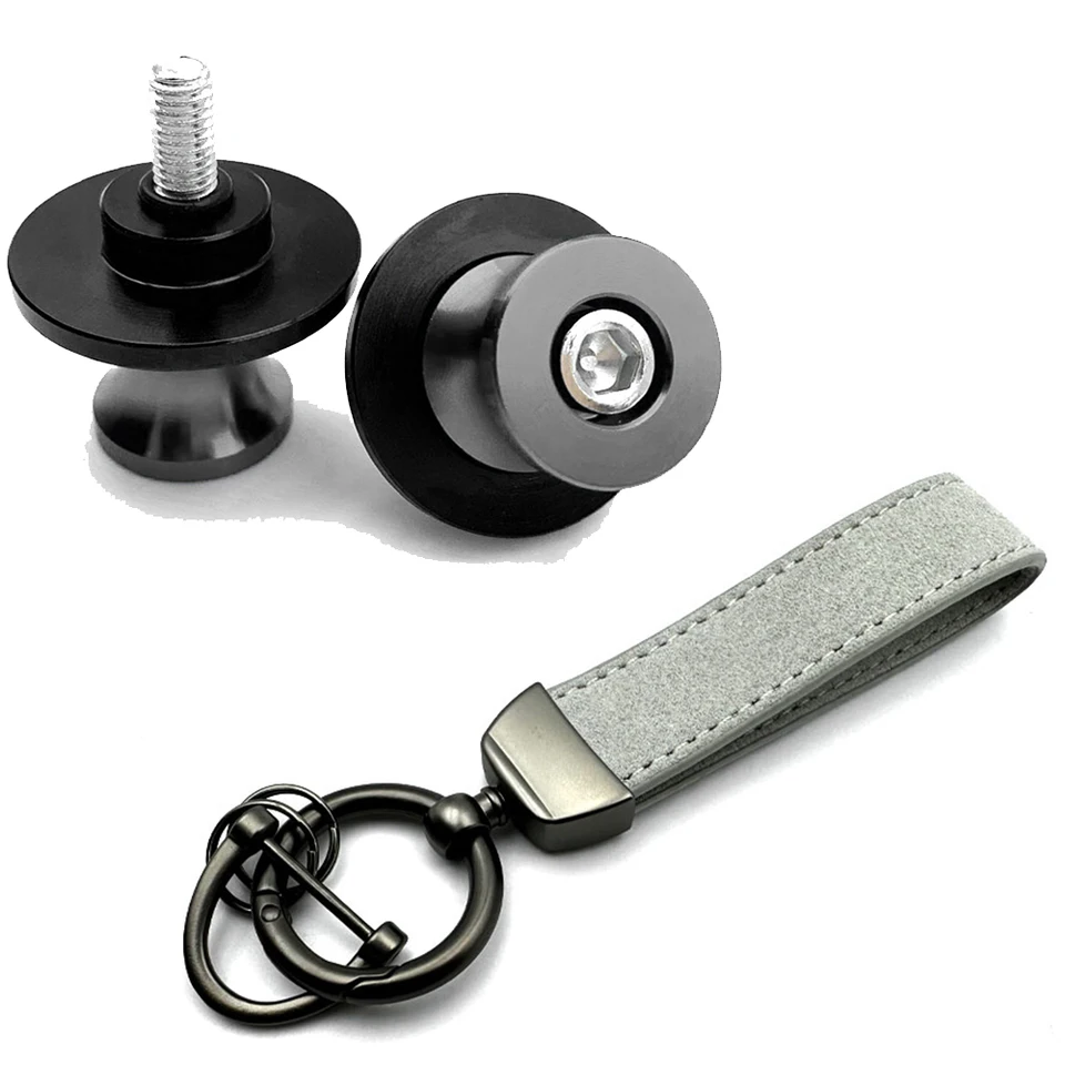 2023 M8 Swingarm Spools slider stand screw & Key Chain Keyring For