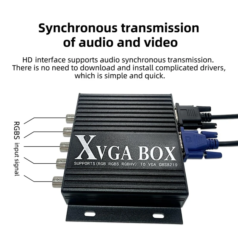 Industrial Video Converter XVGA BOX RGB To VGA RGBS To VGA Industrial Monitor Video Converter GBS-8219-HDL