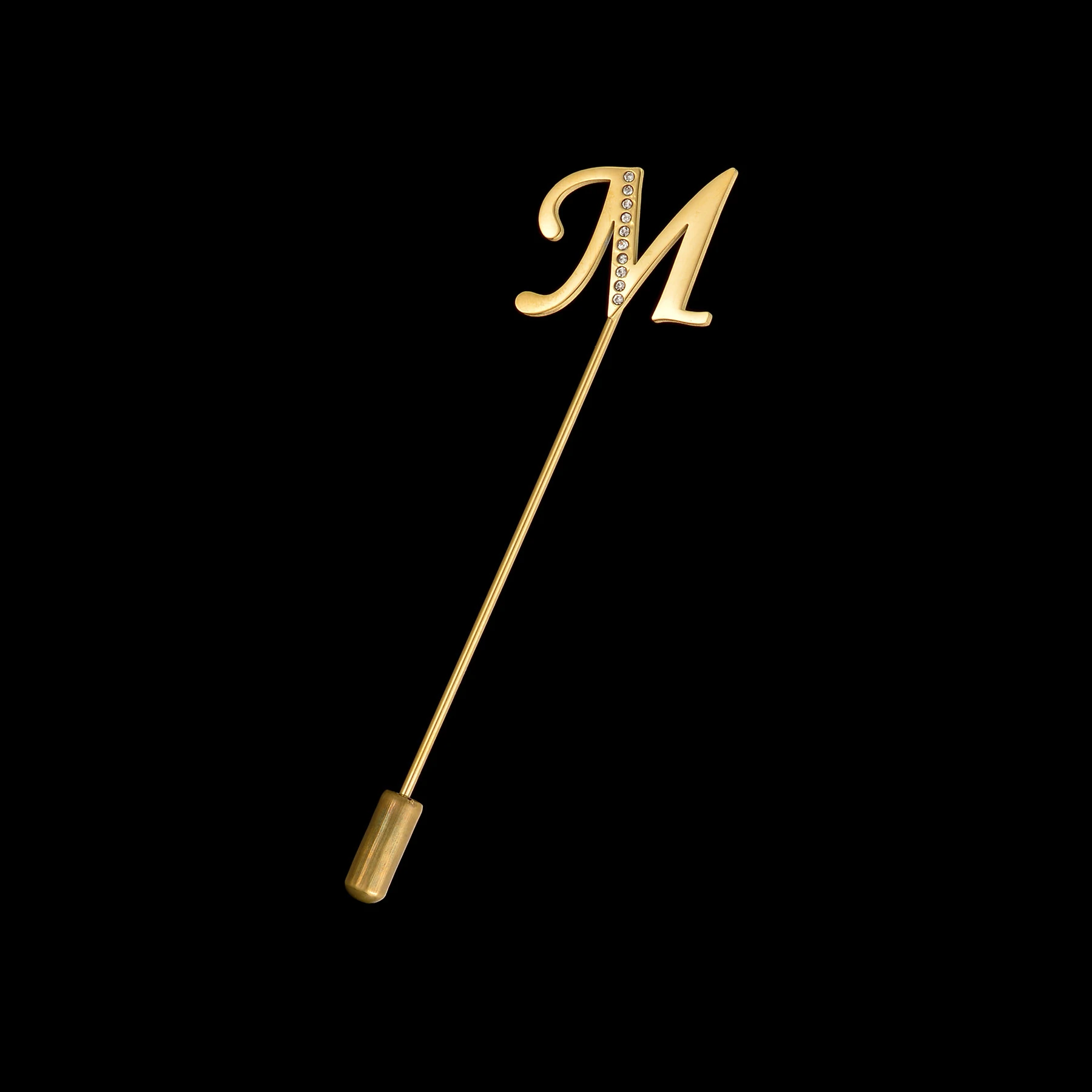 

Personalized Custom Brooch 1 Letter Collar Pin Name Stainless Steel Initial Pendant for Men Brooch Wedding Formal Gift