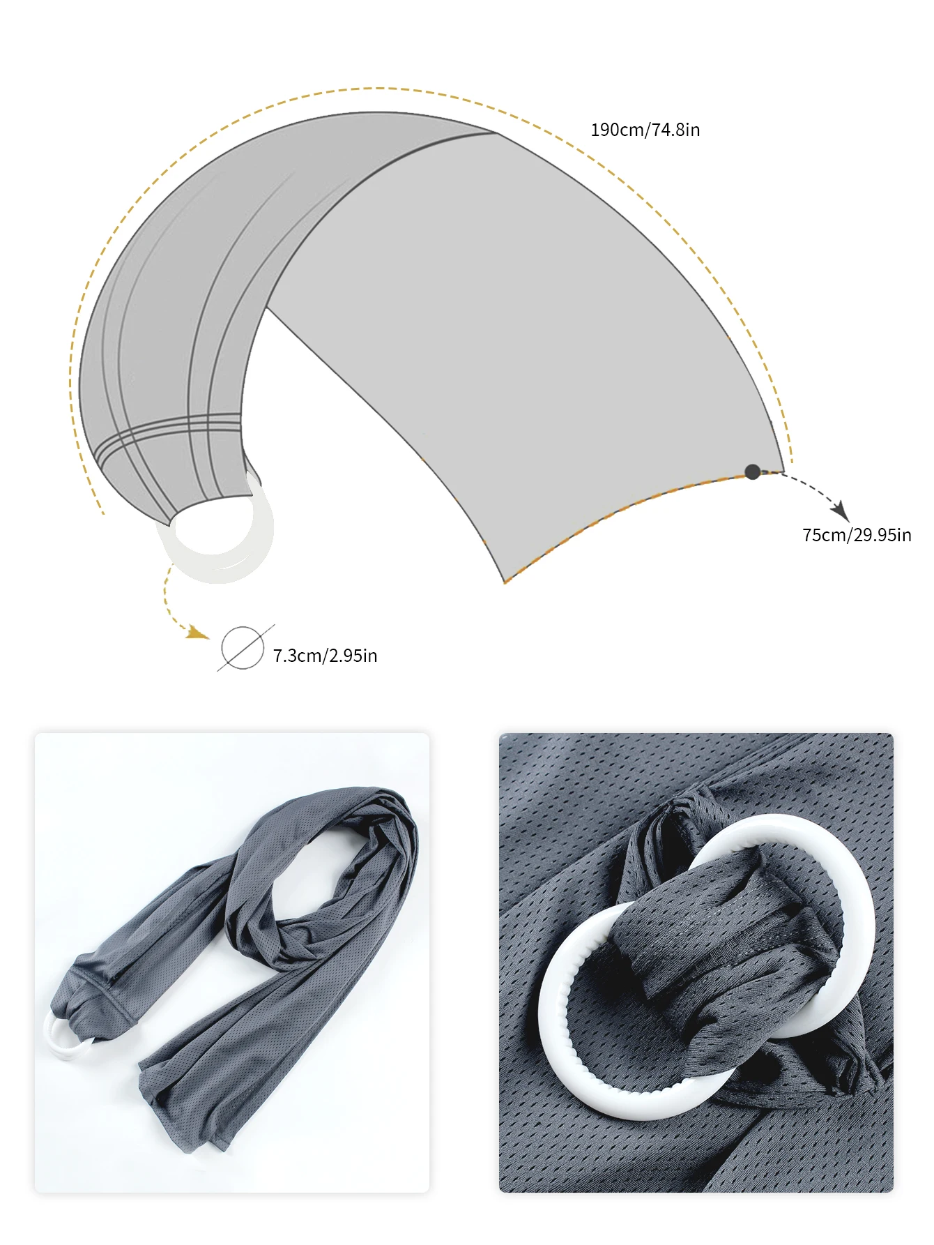 Baby Water Ring Sling Carrier | Lightweight Breathable Mesh Baby Wrap for Infant, Newborn, Kids and Toddlers 6