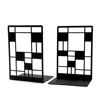 2 Pcs Color Railings Book Ends for Shelves Duty Bookend for Heavy Books Organizer Book Home Bookend Book rack Holder Stand Shelf 2