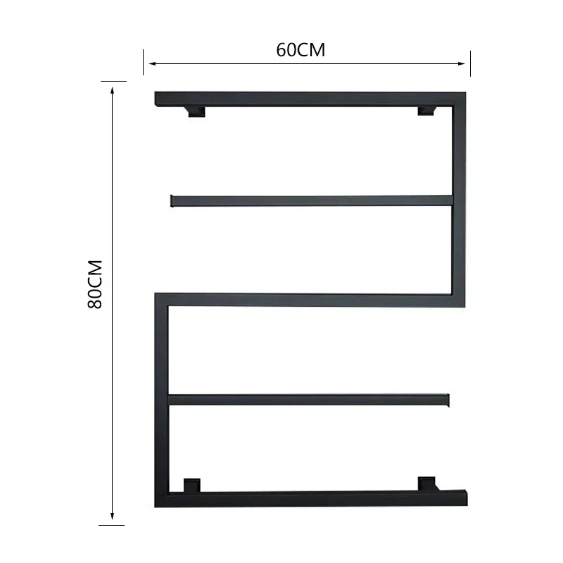 Bathroom Electric Bath Towel Heating Towel Shelf Rack Dryer Shelf Intelligent Heated 80CM*60CM electric towel rack