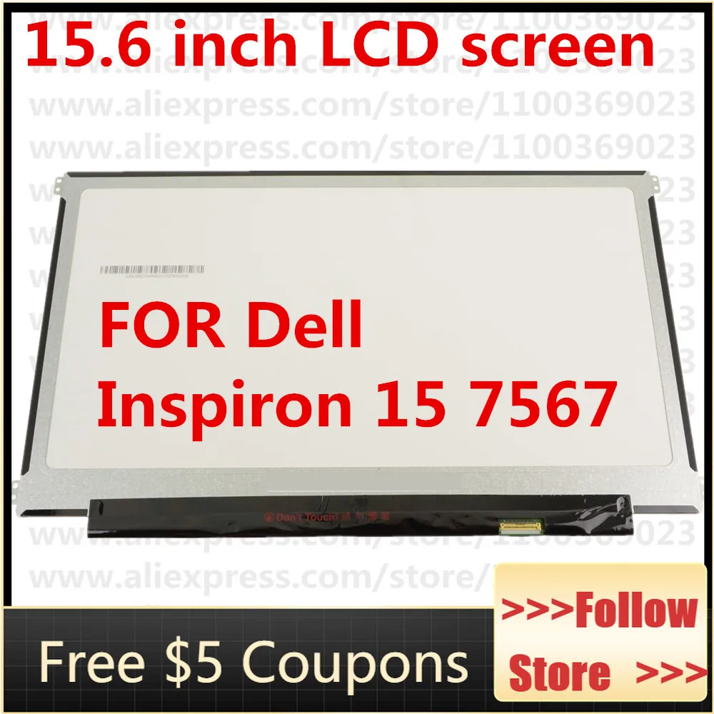 

15.6 inch FOR Dell Inspiron 15 7567 Laptop LED LCD Screen Display Panel UHD 4K 60Hz 40pins 3840×2160 F2TW2 0F2TW2