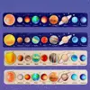 Baby Wooden Montessori Teaching Aids Science Cognition Jigsaw Puzzle Universe Solar System Eight Planet Matching Educational Toy 1