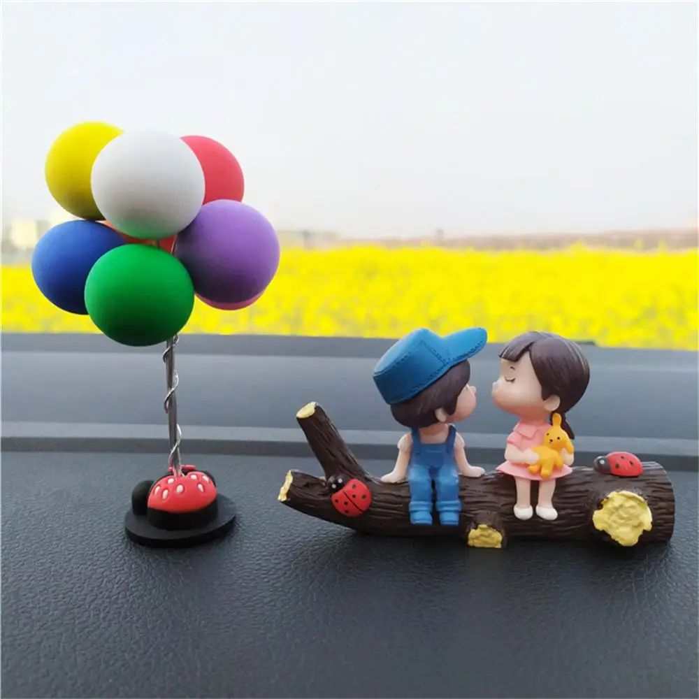 1set Autodekoration, Niedliche Cartoon-paare, Actionfigur, Ballon-ornament,  Auto-innenausstattung, Armaturenbrett-zubehör Für Männer, Frauen, Geschenke, Mehr Kaufen, Mehr Sparen