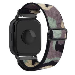 Adjustable Elastic Nylon Strap for Smartwatch - Enhanced Comfort Bracelet Band (Camouflage green)