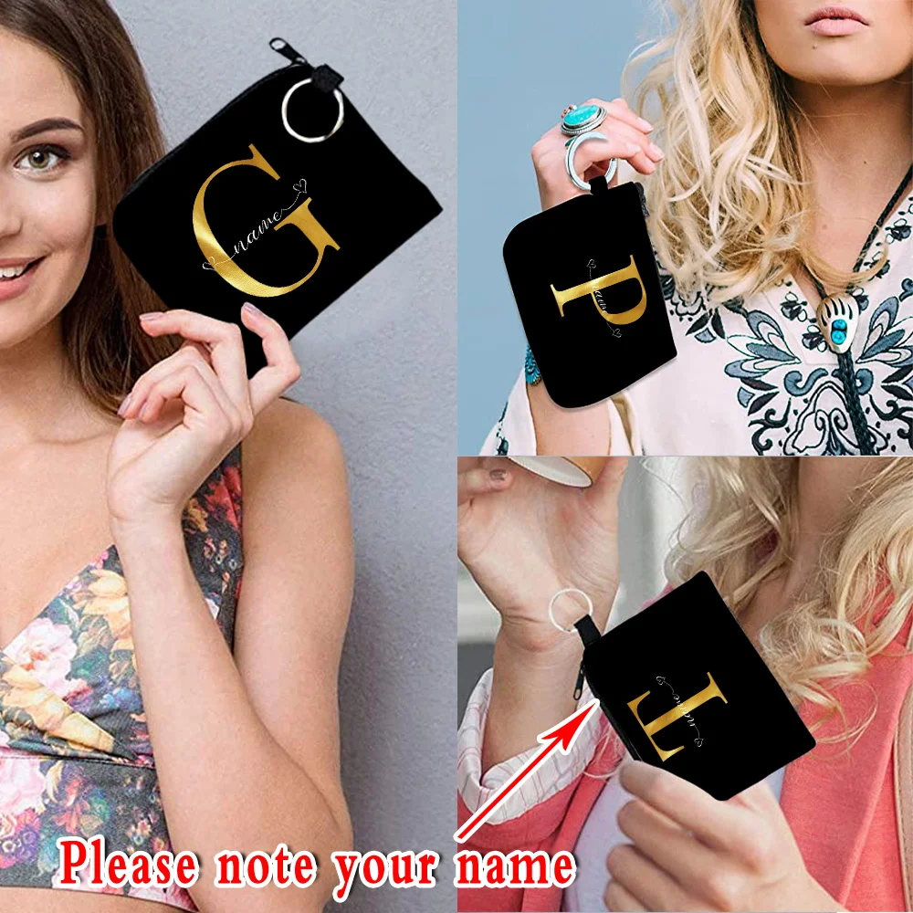 

Custom Name Women Short Wallet Fashion Purse Ladies Clutch Bag Card Holder Key Case Letter Female Coin Purse Money Clip Wallet