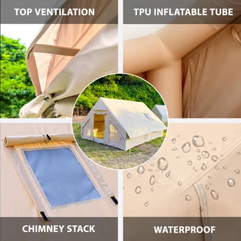 Inflatable Tents for Camping,Large Inflatable Camping Tent with Hand Pump,Inflatable Tent,Easy Setup Tents for Camping Portable 4