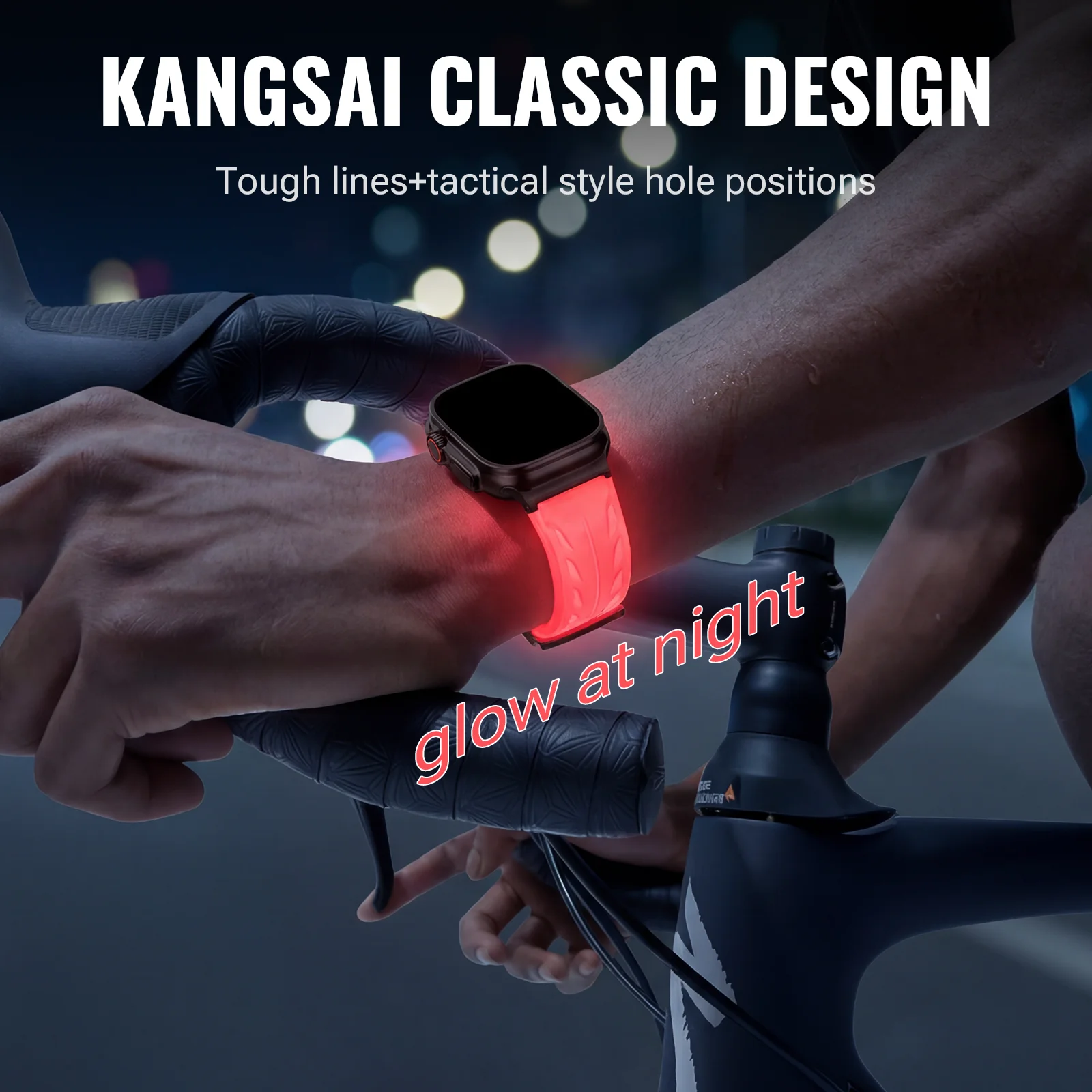 Glow-in-the-Dark Silicone Watch Strap