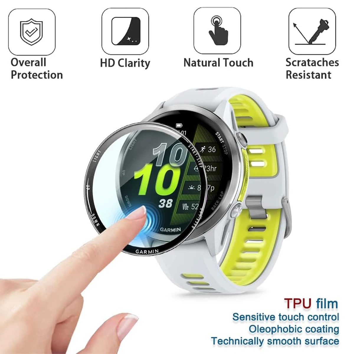 Durable Screen Protector for Garmin Forerunner - High-Quality Protective Film, Not Tempered Glass