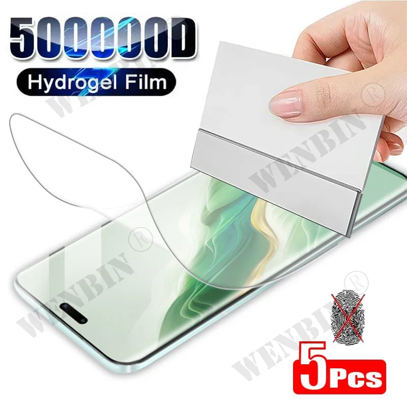 5 pièces Film Hydrogel pour Honor Magic 8 7 6 5 Pro Lite Pro Lite X9A X8A X8B X9 X8 protecteur d'écran à couverture complète