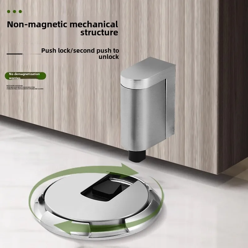Heavy Duty Magnetic Stopper Mechanical Door Stop Adjustable Door Holder Non-punch Sticker Furniture Hardware
