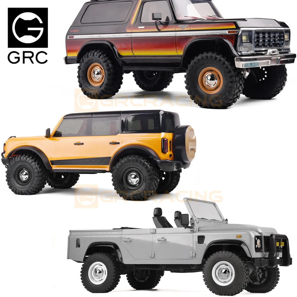 Pneu cranté des roues métalliques GRC 1.9 pouces pour tank robot RC, adapté aux terrains accidentés