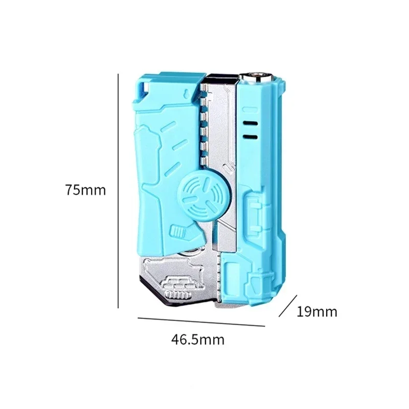 Windproof Deformable Gun Gyroscopic Lighter Butane Inflatable Portable Pink Flame Lighter Cigarette Accessories Men's Gift