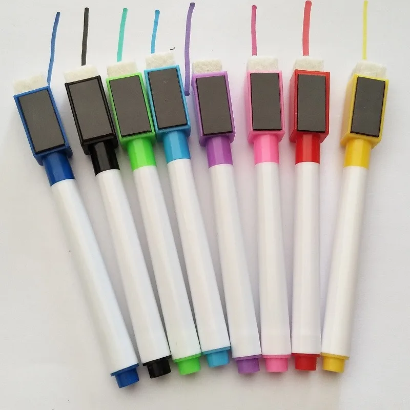 8pcsset Erasable Colorful Black Whiteboard Pen Marker Magnetism and Brush Office School Stationery Supplies White Marker Pens Marker Pens Color Marker Pens Pen Marker Dry Erase Markers Whiteboard Pens