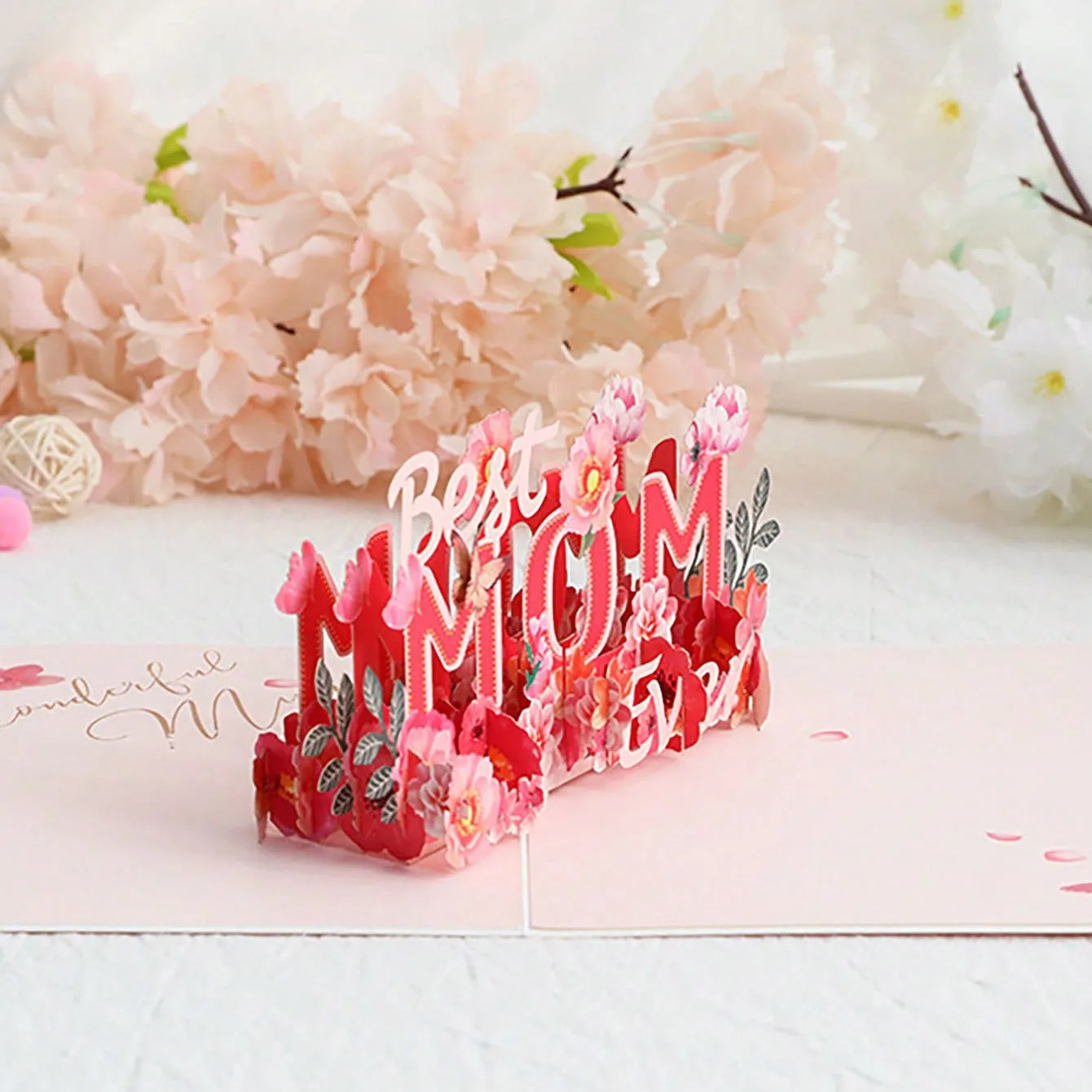 1pc-Mothers Day 3D Pop Up Bouquet Greeting Card Creative Flowers in Hand To Thank The Blessing Card for Birthday Wedding Gift