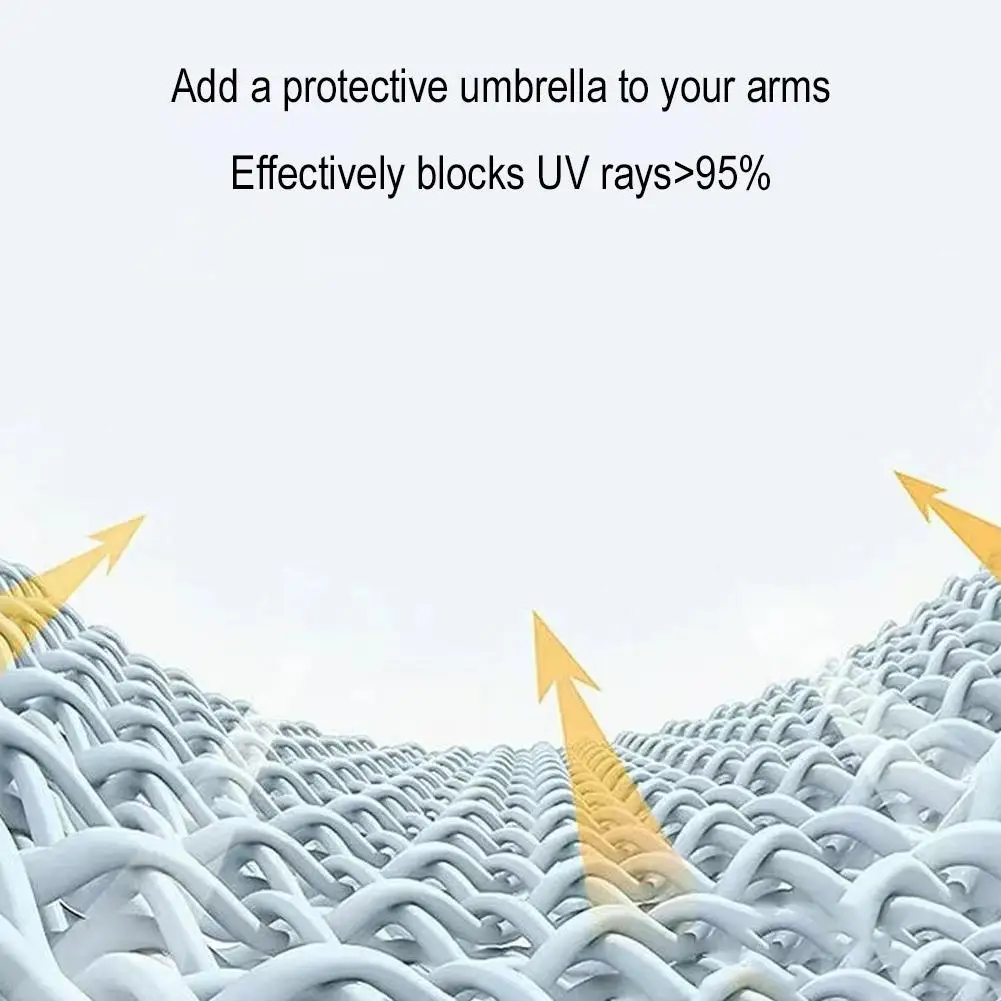 Summer Ice Silk Long Sleeves Anti-Sunburn Arm Cover Cycling Hand Fingerless New Men Arm Cuff Sleeves Anti-UV Sleeve Cool Wo R2S4