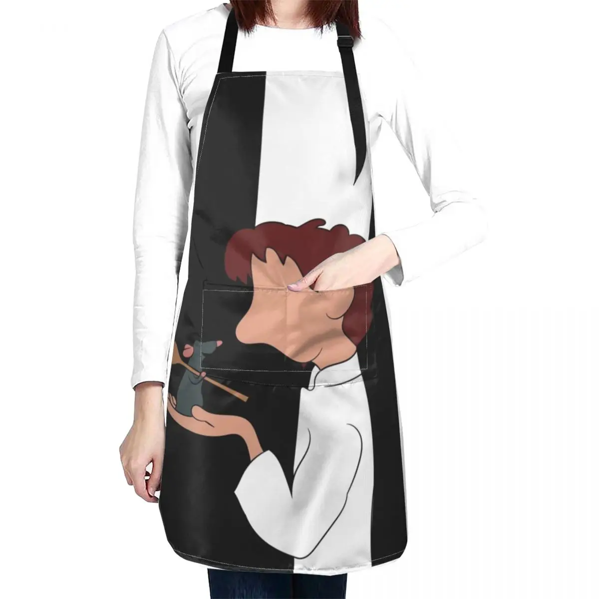 

Ratatouille Apron Kitchen Kawaii Accessories Aprons For Man professional hairdresser apron Christmas gift