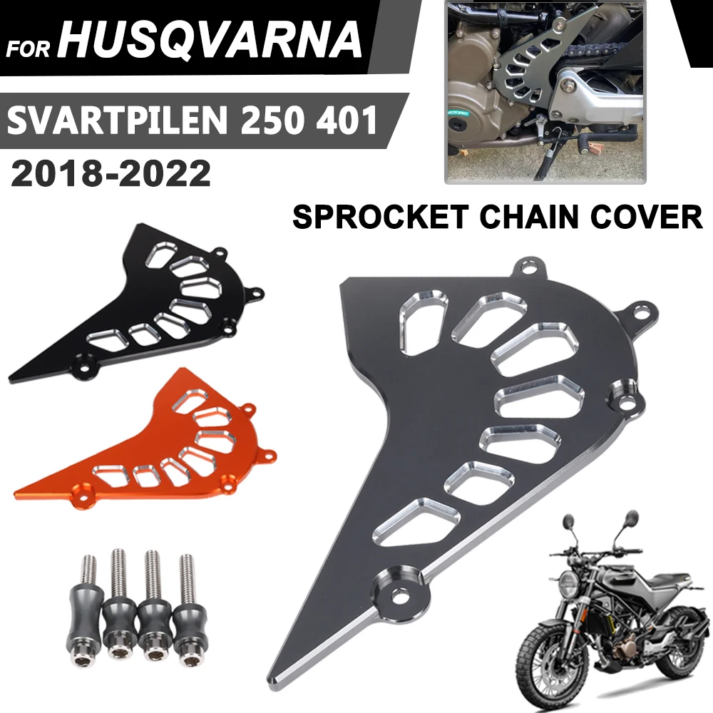 

Передняя Звездочка защитная крышка цепи для Husqvarna Svartpilen 250 Svartpilen 401 2018 - 2022 аксессуары для мотоциклов защита двигателя