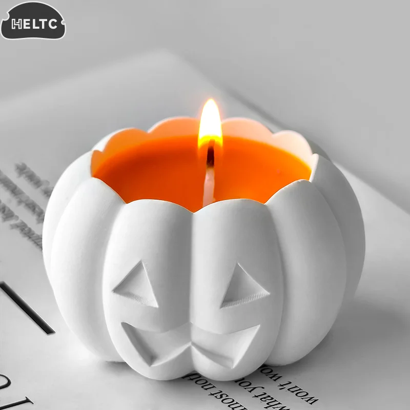 Halloween DIY Halloween Ghost Pumpkin Silicone Mold for Aromatherapy Candle 3D Pumpkin Candle Stand - Spooky Decor Crafting Tool - Image 6