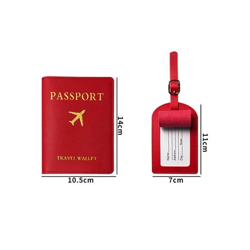 1PC Women Men PU Leather Luggage Tag Suitcase Identifier Label Baggage Boarding Bag Tag Name ID Address Holder Travel Accessorie