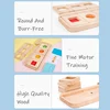 Wooden Montessori Geometry Color Separation Puzzle Toys Matching Games Sensory Training Shape Children Early Education Cognition 5