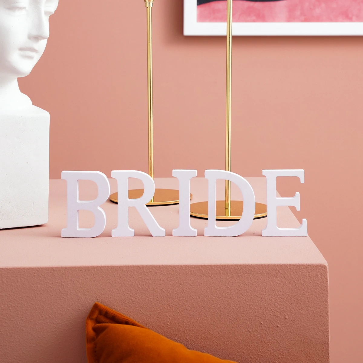 1 white English letter decoration, PVC material, simple style indoor desktop, study decoration