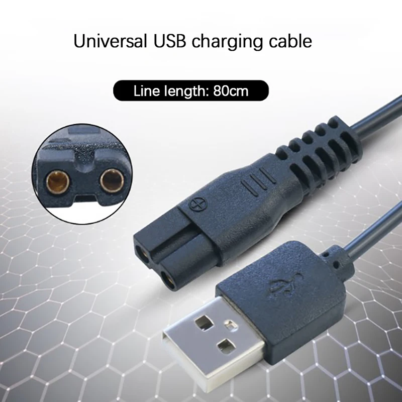 Electric Clippers Pet Shaver USB Charger Charging Cable Power Cord For C6/C7 Hair Trimmer Part 1pc 1m galaxy p1000 data cable usb charger cord tablet charging cable electronic equipment