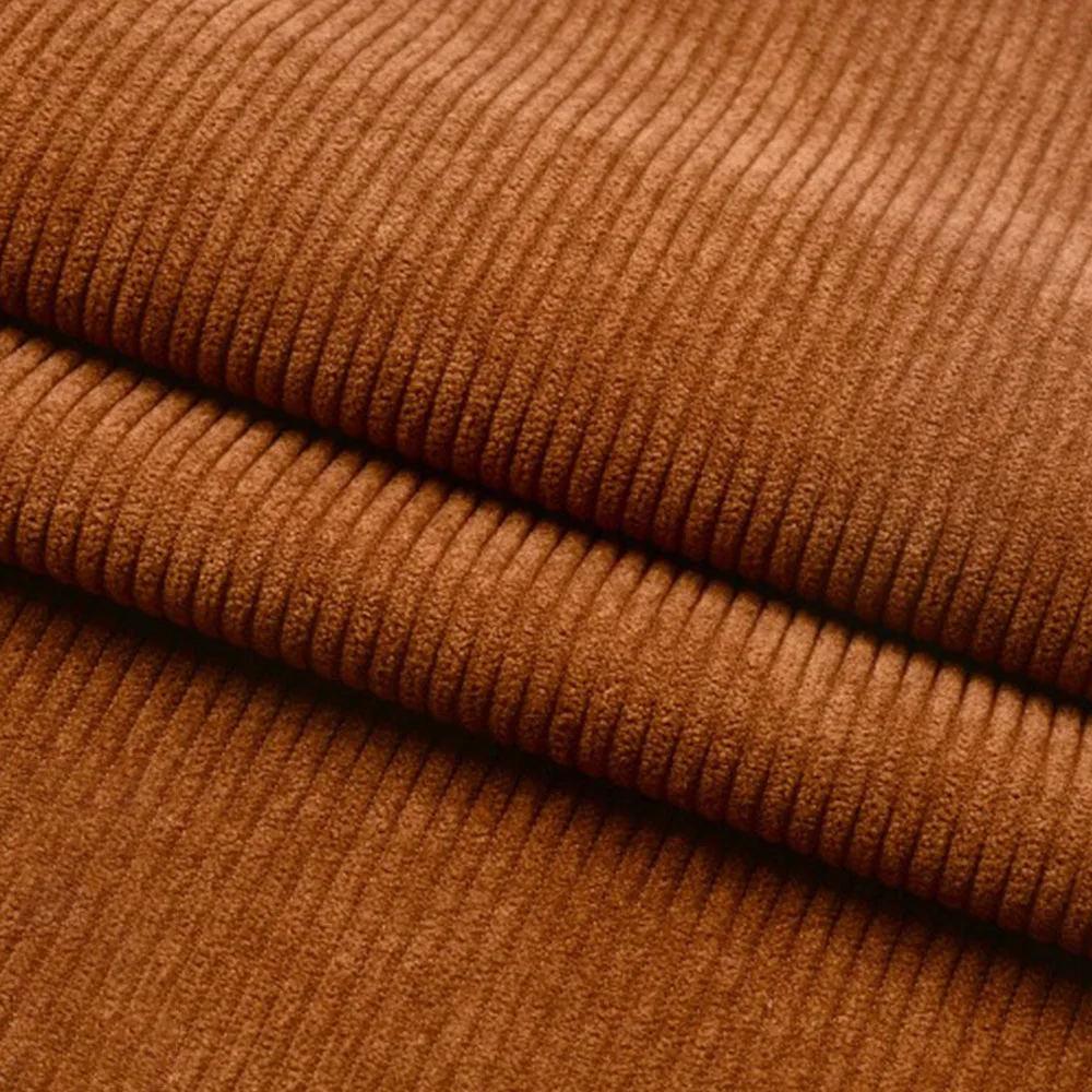 Corduroy Fabric Solid Color Stripe for Sewing Garments and Home Décor