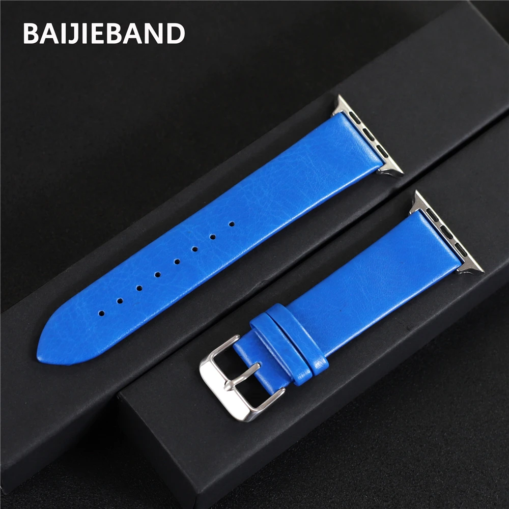 حزام جلد ناعم لساعة أبل ، سوار لساعة iWatch 6 ، 5...