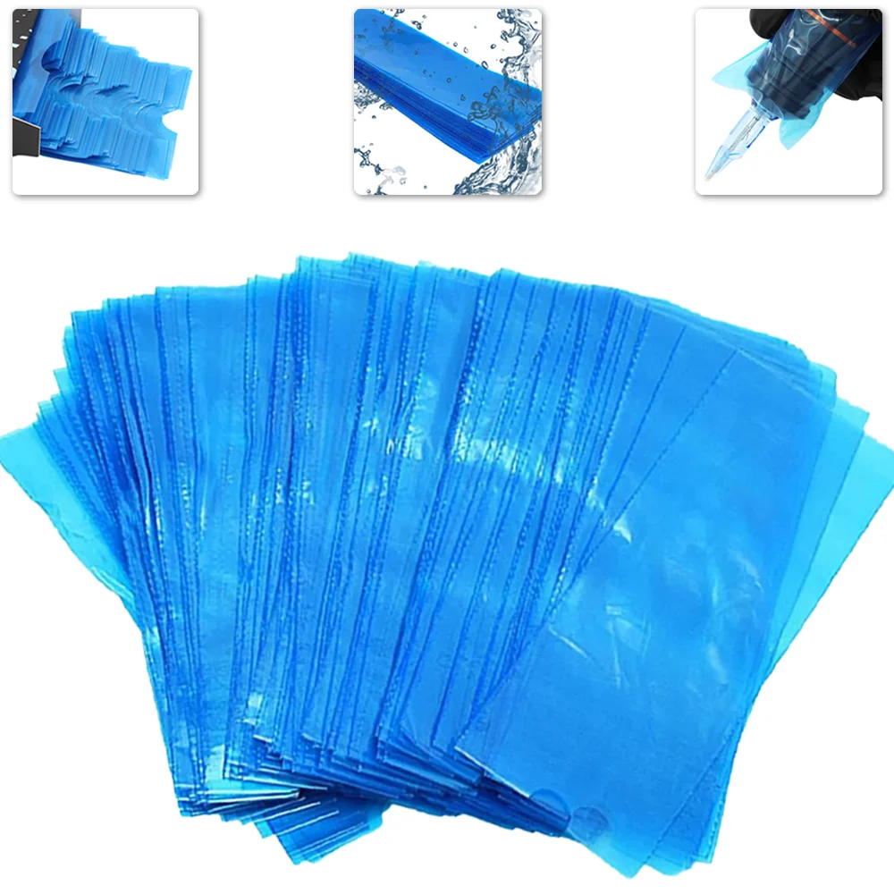 

50/100/200Pcs Tattoo Pen Covers Machine Pen Sleeves Disposable Plastic Dustproof Protection Bags for Tattoo Accessories