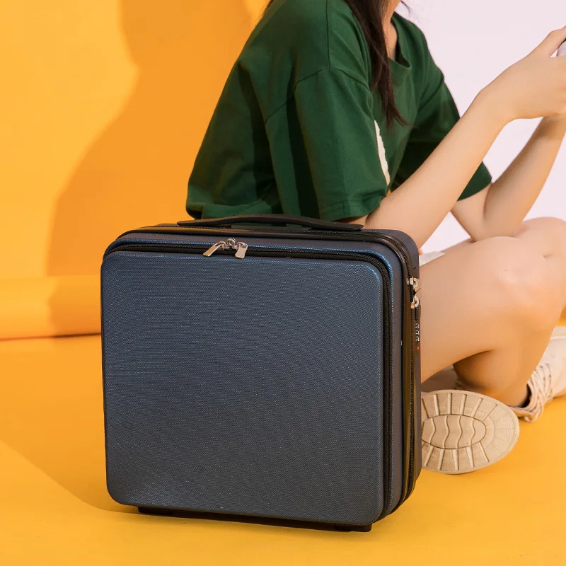 Front suitcase small female mini cute fashion trend student 16 inch makeup case portable portable multifunctional spinner luggage travel cosmetic bag