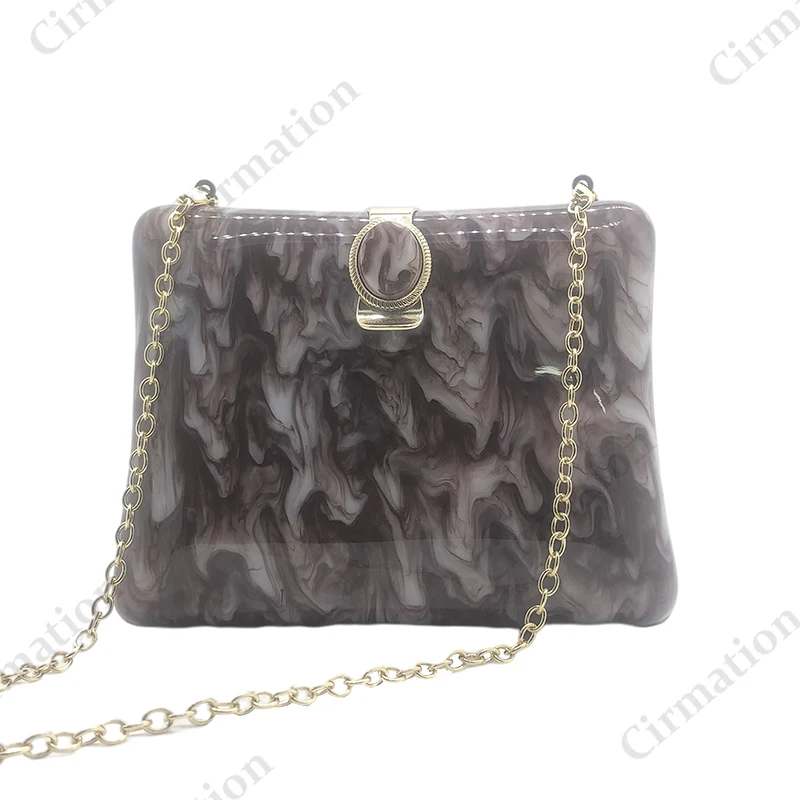

New Arrival Acrylic Clutch Evening Bags Luxury Branded Women's Handbags Wedding Designer Mirror Shoulder Fashion Hard Case Purse