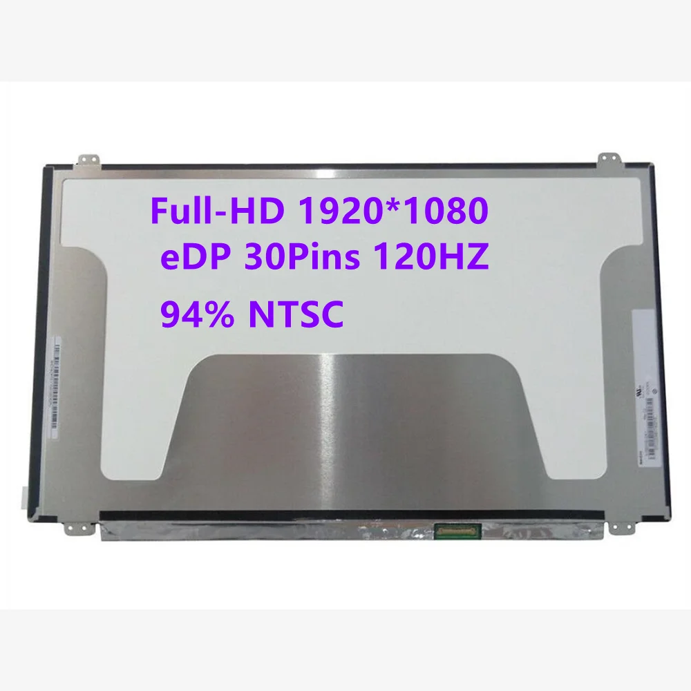 

15.6'' Laptop LCD Screen Slim Panel N156HHE-GA1 CMN15F4 N156HHE GA1 Fit B156HAN04.2 120Hz 94% NTSC 1920*1080 eDP 30 Pins IPS