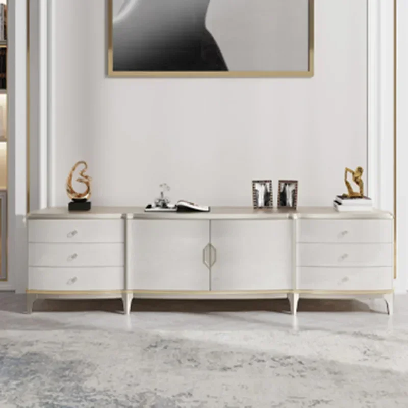 Media Tv Console Table Display Gold Leg Tv Cabinet Floor Beauty Floor Board Luxury Doors Muebles Salon Show Muebles Living Room Furniture