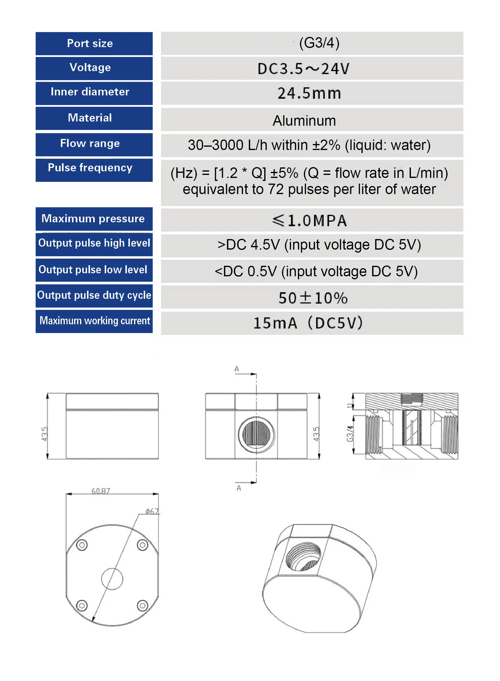 High Precision Oval Gear Flow Meter Aluminum Alloy Hall Flowmeter Liquid Flow Se
