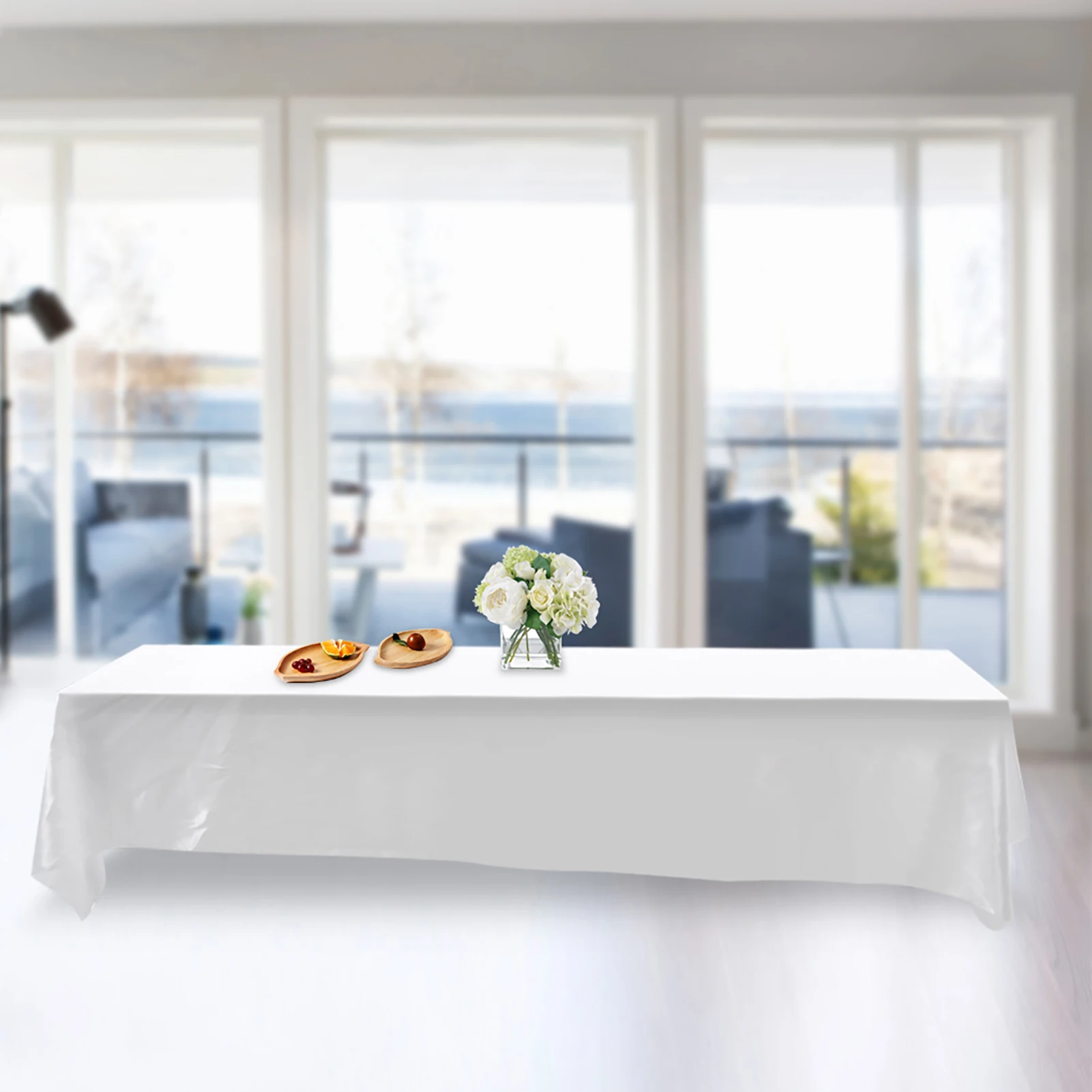 145x320cm Rectangle shaped Tablecloth Polyester Table Cover Stain resistant Banquet Wedding Party Decor Party Tablecloth 2